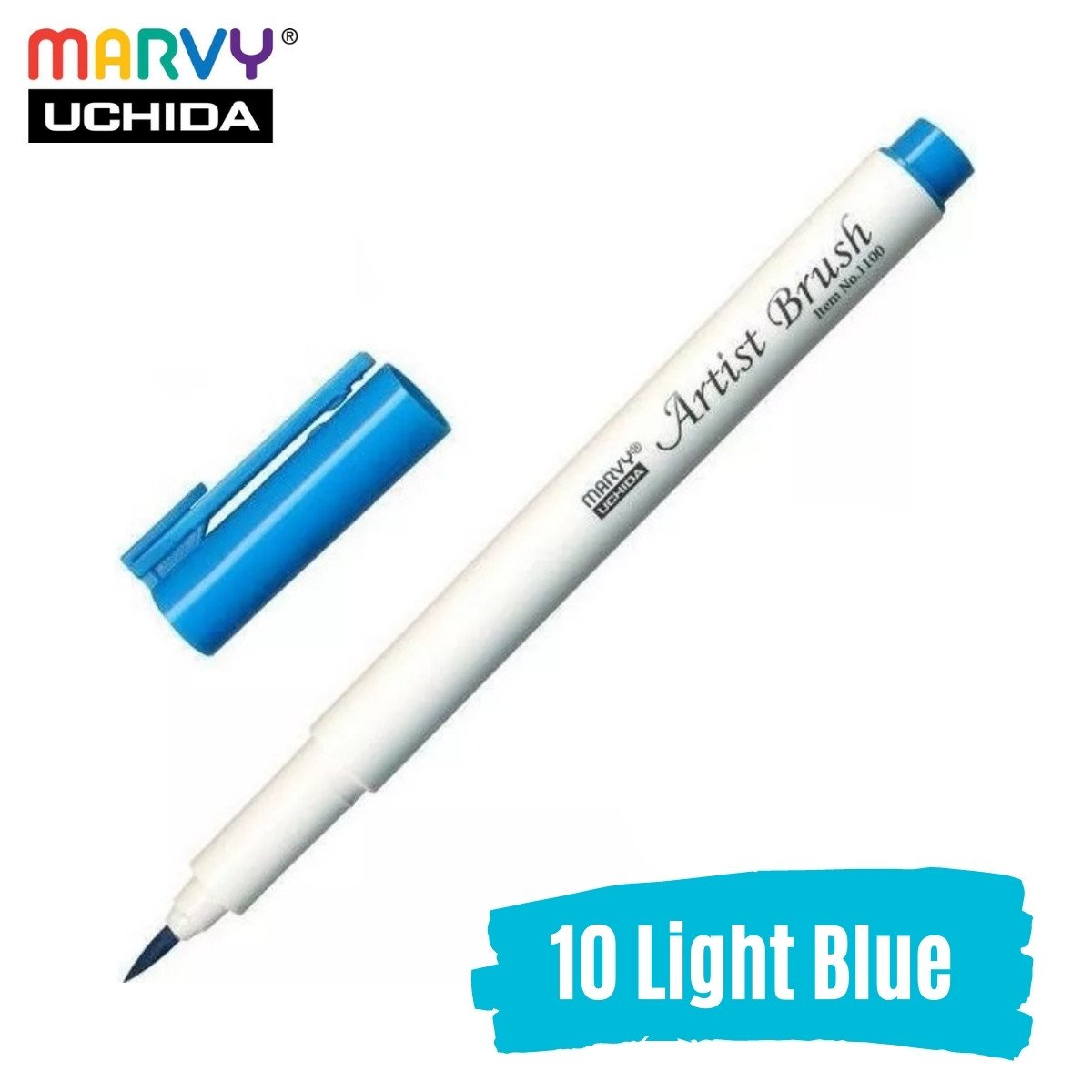 Marvy Artist Brush Pen 1100 Firça Uçlu Kalem 10 Light Blue