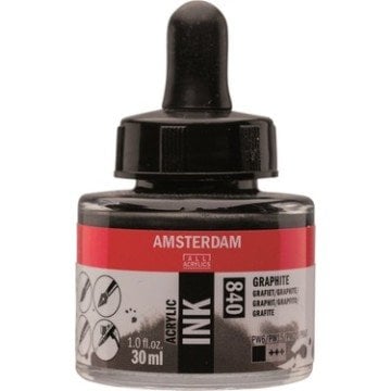 Amsterdam Sıvı Akrilik Mürekkep Boya 30ml 840 Graphıte