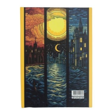 Yıldız Sert Kapak 14x20cm 80yp Magnet Seri Yıldızlı Geceler Çizgili