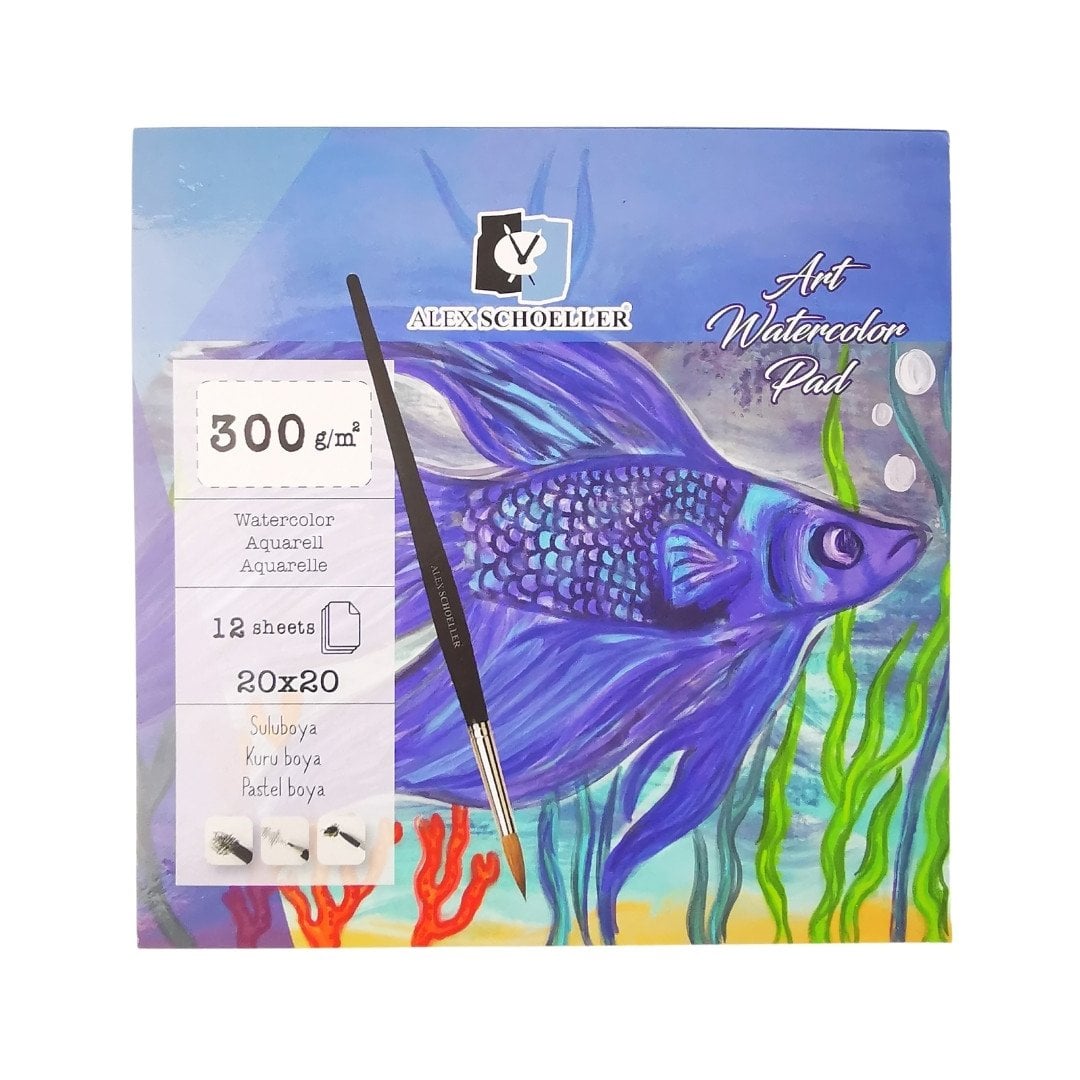 Alex Schoeller Art Sulu Boya Defteri 300gr 20x20cm 12yp
