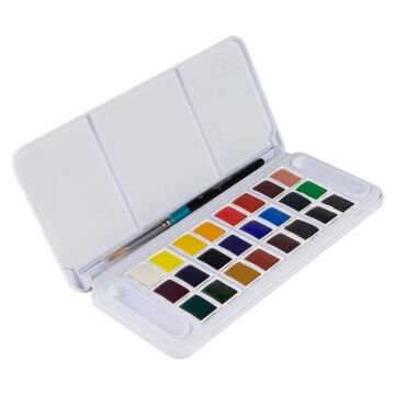 Daler Rowney Aquafine Travel Set Fırça Hediyeli Plastik Kutu 24lü