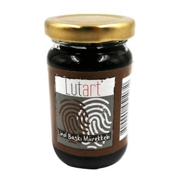 Lutart Linol Baskı Matbaa Mürekkebi 100ml - Kahverengi