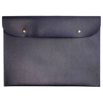 Art Elegant Suni Deri Zarf Dosya 35x50cm Lacivert