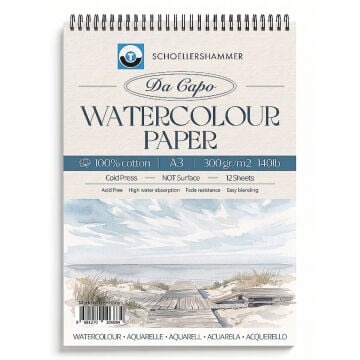 Schoellershammer Da Capo 100 Cotton Sulu Boya Defteri 300gr A3 12yp