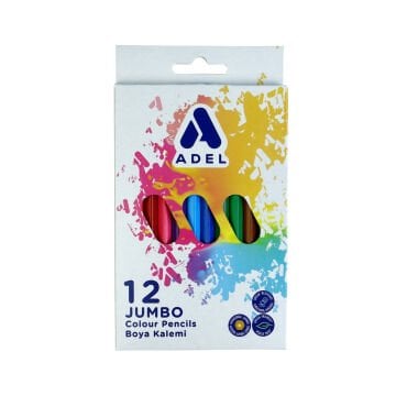Adel Jumbo Tam Boy Kuru Boya Kalemi 12li