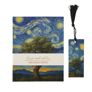 Yıldız Van Gogh Sert Kapak Ayraçlı Defter 14x20cm 96yp Çizgisiz Yıldızlı Geceler 1