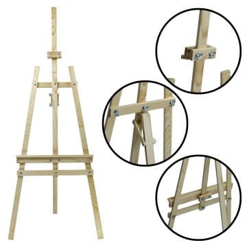 Art İstanbul Şövale Demonte Stüdyo Tipi Çam Verniksiz