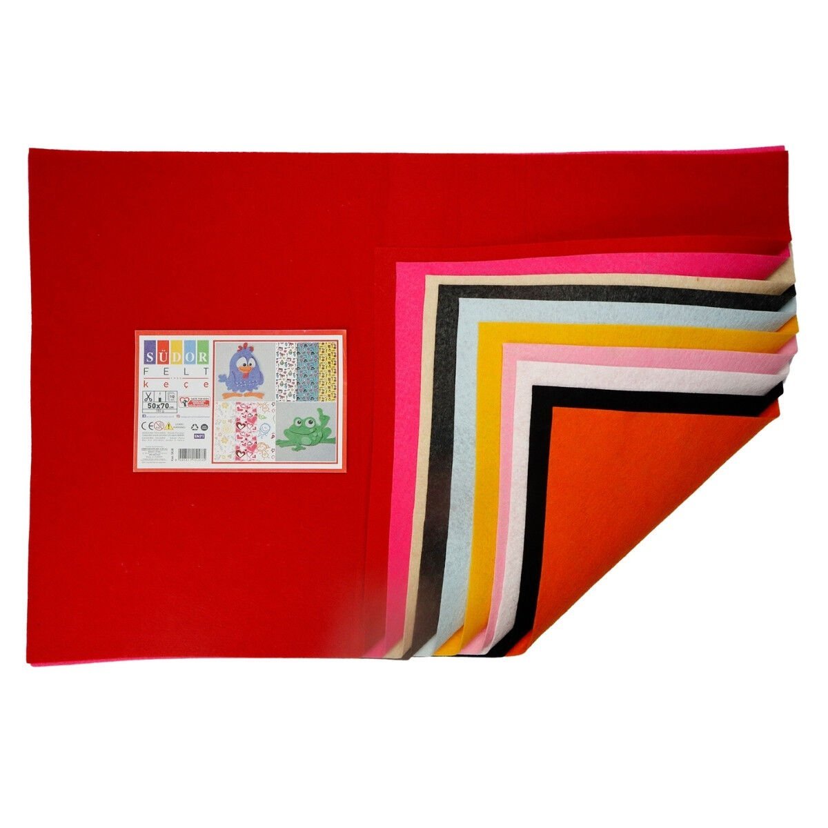 Südor Keçe 50x70cm Karışık Renkli 10lu Paket