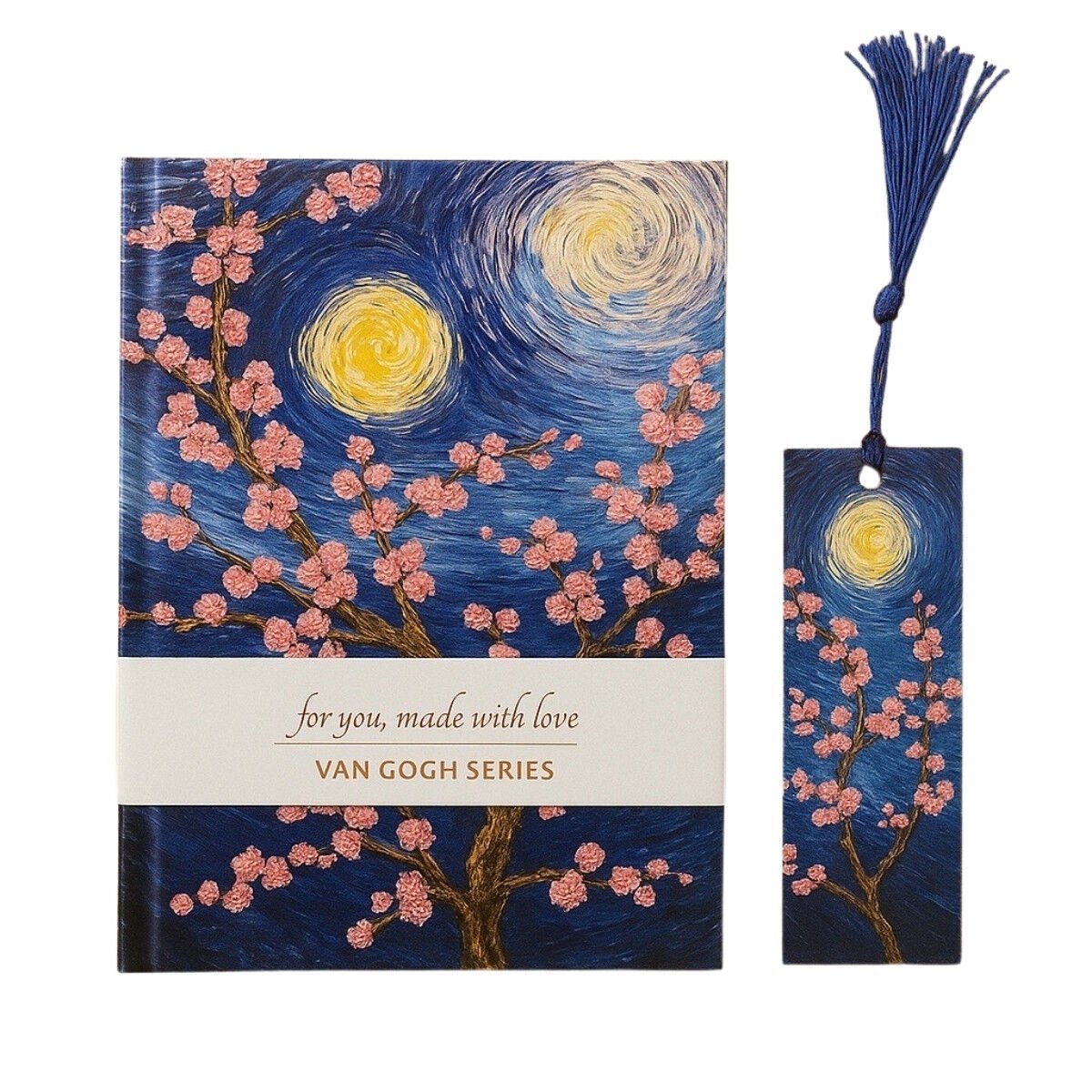 Yıldız Van Gogh Sert Kapak Ayraçlı Defter 14x20cm 96yp Çizgisiz Seri No: 1
