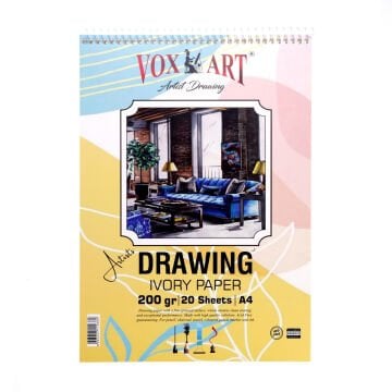 Vox Artists Çizim Defteri 200gr A4 20yp Spiralli