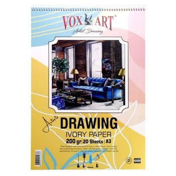 Vox Artists Çizim Defteri 200gr A3 20yp Spiralli