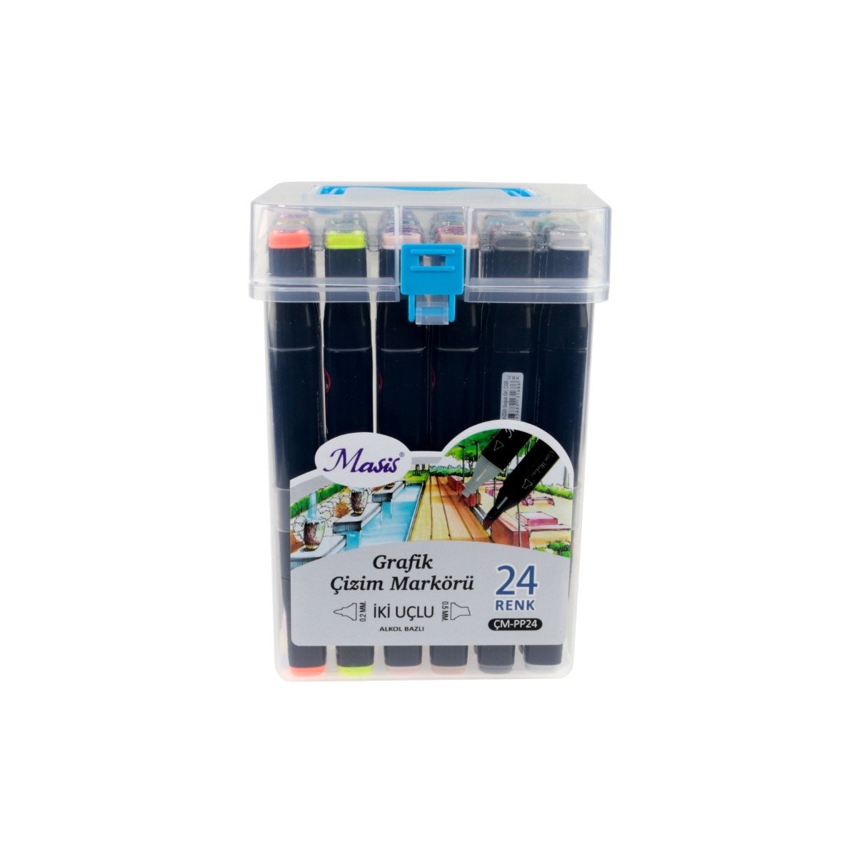 Masis Twin Çift Uçlu Marker Kalemi Seti 24lü - 700,00 TL | Hakikat