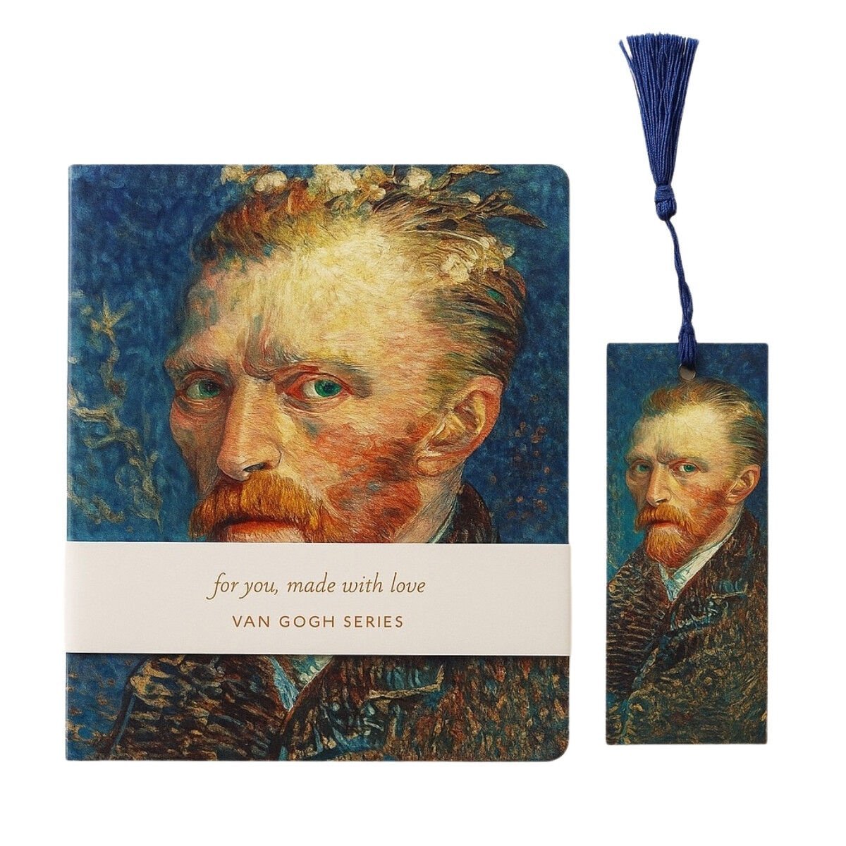 Yıldız Van Gogh Sert Kapak Ayraçlı Defter 14x20cm 96yp Çizgisiz Van Gogh Portresi