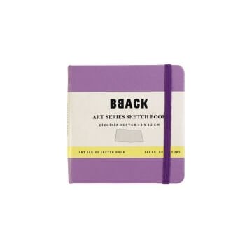 BBack Eskiz Bloğu Sert Kapak 140gr 12x12cm Lila 80yp