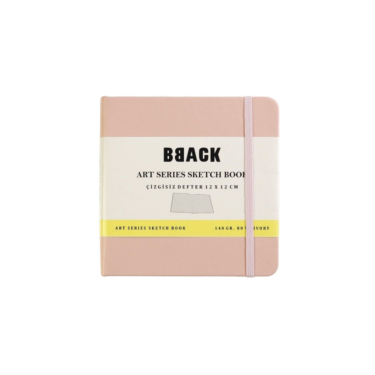 BBack Eskiz Bloğu Sert Kapak 140gr 12x12cm Pudra 80yp