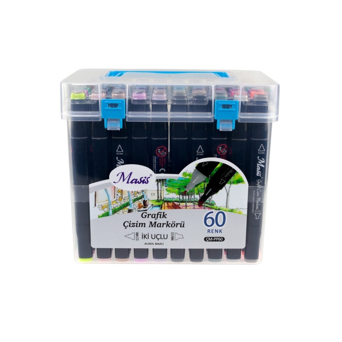Masis Twin Çift Uçlu Marker Kalemi Seti 60lı - 1.650,00 TL