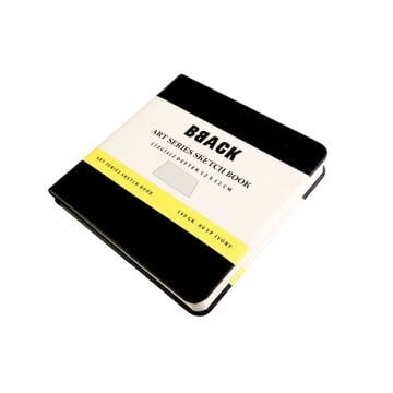 BBack Eskiz Bloğu Sert Kapak 140gr 12x12cm Siyah 80yp