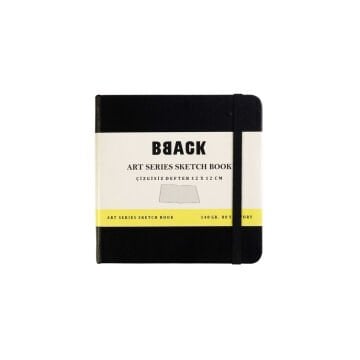 BBack Eskiz Bloğu Sert Kapak 140gr 12x12cm Siyah 80yp