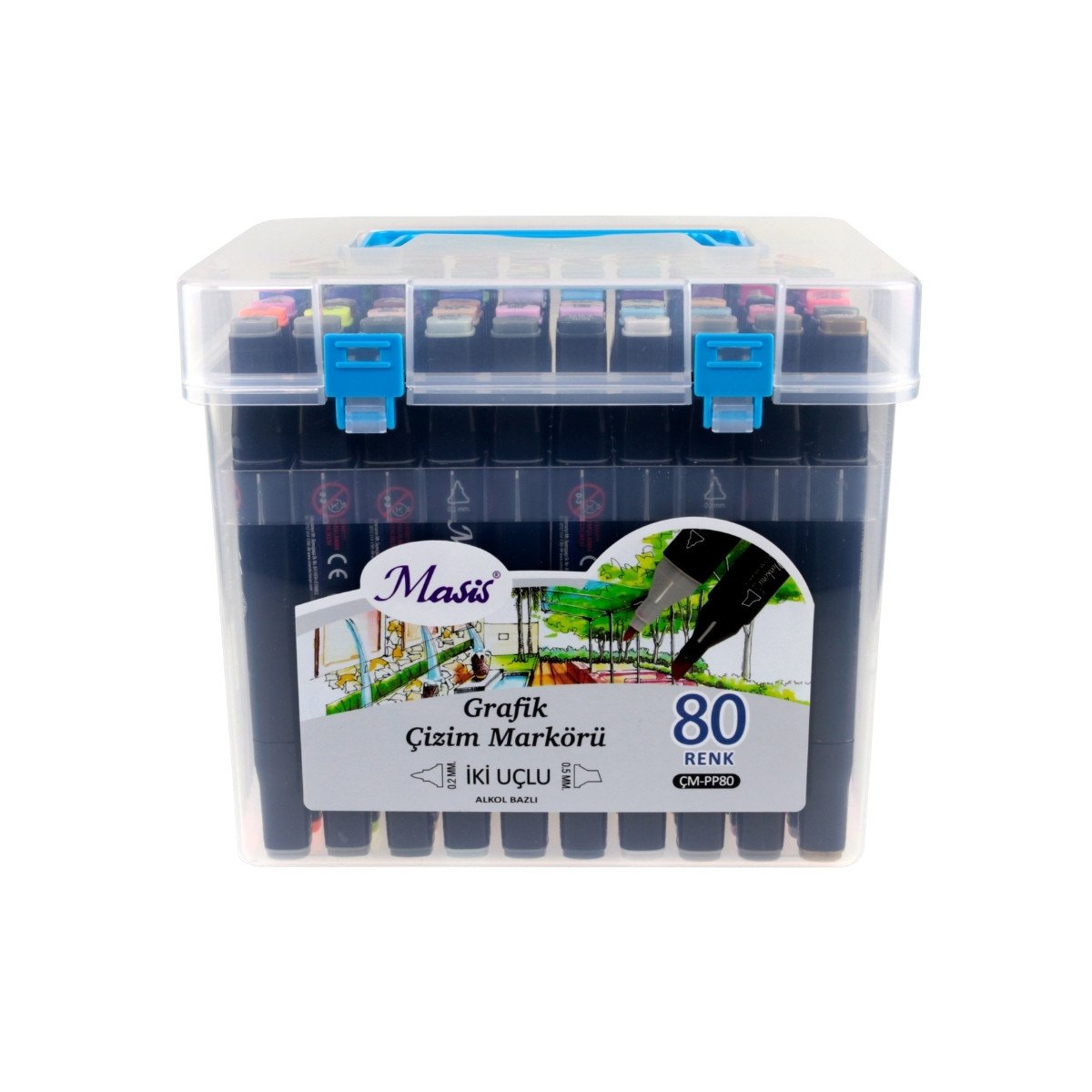 Masis Twin Çift Uçlu Marker Kalemi Seti 80li - 2.250,00 TL