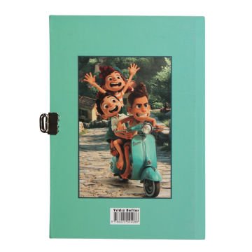 Yıldız Sert Kapak 14x20cm 80yp Kids Seri Hatira Defteri Çizgili Kilitli Luca Motor