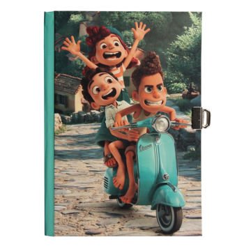 Yıldız Sert Kapak 14x20cm 80yp Kids Seri Hatira Defteri Çizgili Kilitli Luca Motor