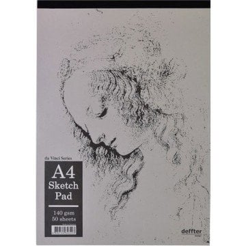 Deffter Da Vinci Sketch Pad Eskiz Defter A4 140gr 50 Yaprak