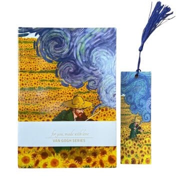 Yıldız Van Gogh Sert Kapak Ayraçlı Defter 14x20cm 96yp Çizgisiz Ayçiçek Tarlası