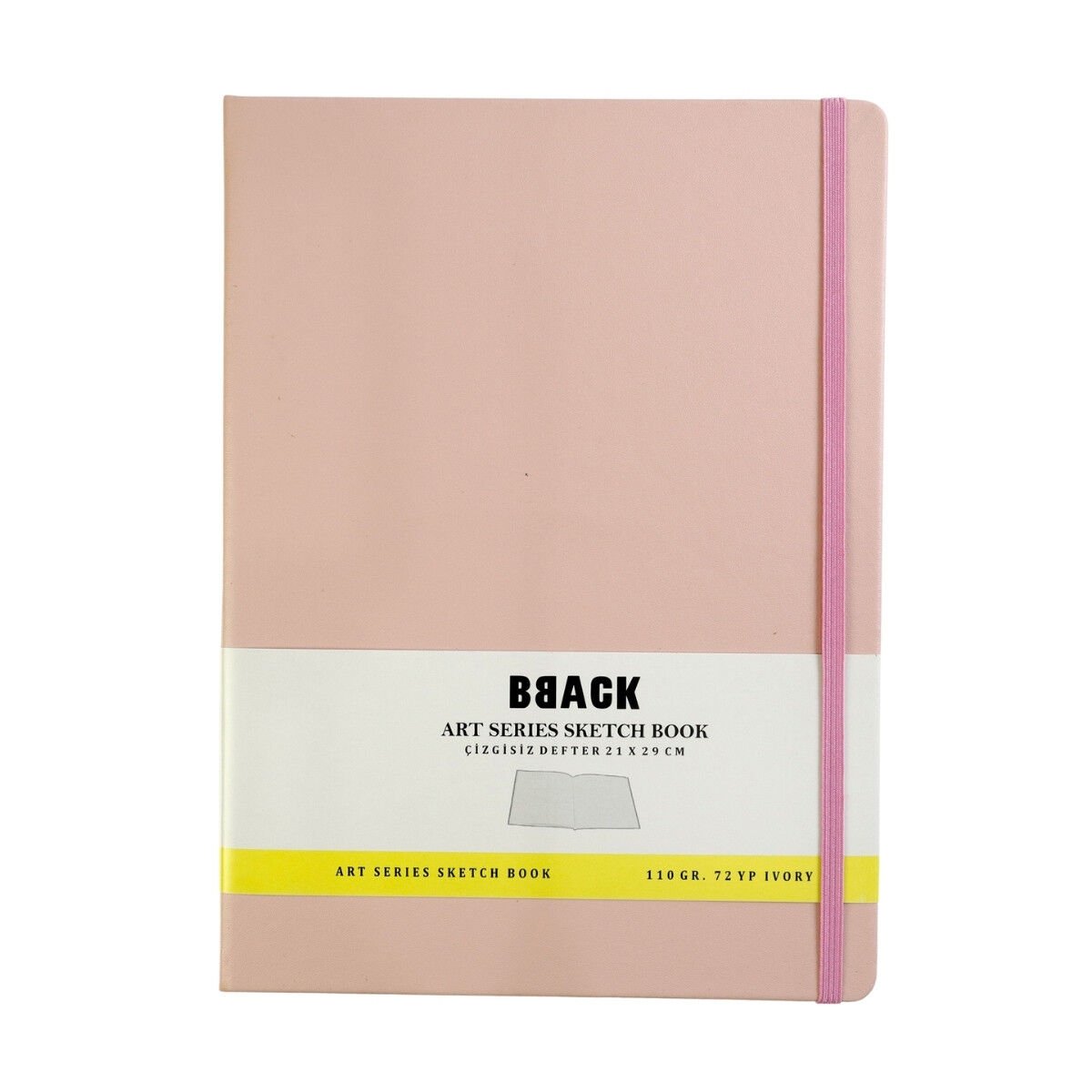 BBack Eskiz Bloğu Sert Kapak 110gr 21x29cm Pudra 72yp