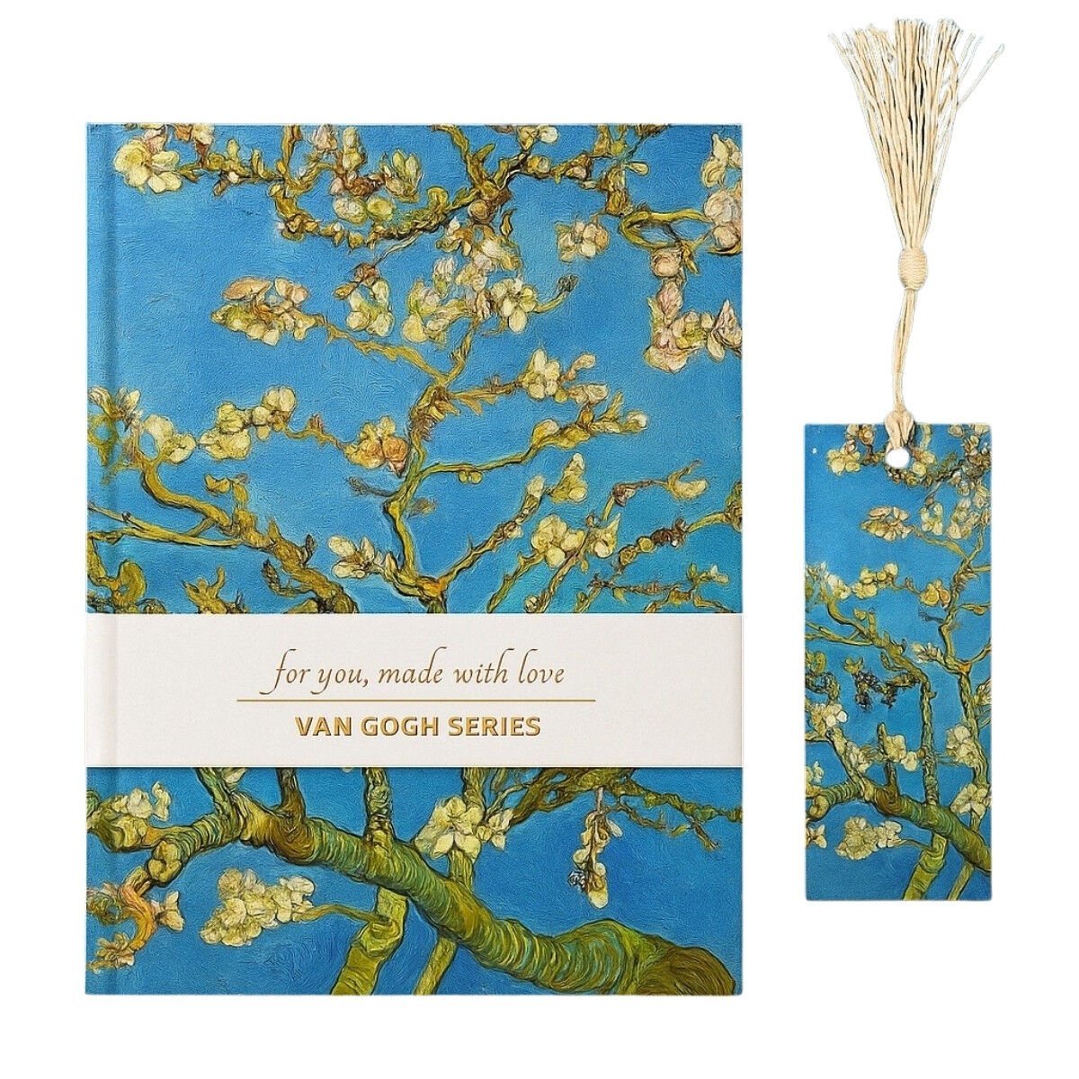 Yıldız Van Gogh Sert Kapak Ayraçlı Defter 14x20cm 96yp Çizgisiz Çiçek Açan Badem Ağacı