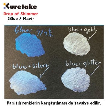 Zig Kuretake Drop of Shimmer Mürekkebi 20gr Blue