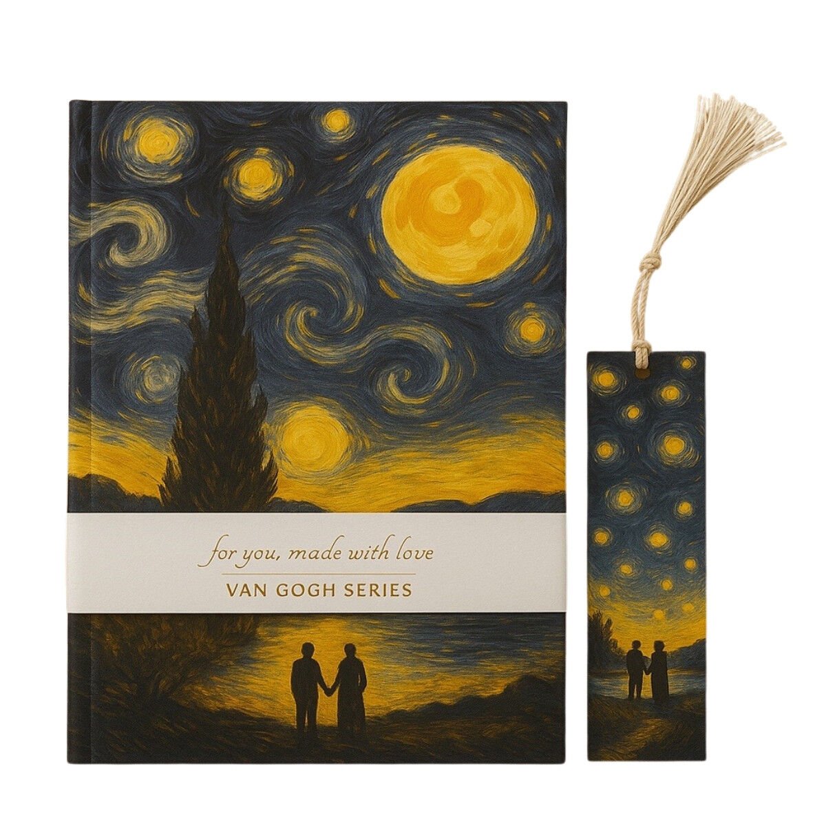 Yıldız Van Gogh Sert Kapak Ayraçlı Defter 14x20cm 96yp Çizgisiz Yıldızlı Geceler