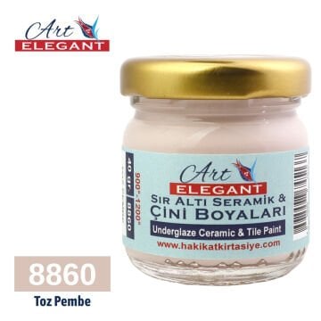 Art Elegant Seramik Ve Çini Boya 40gr 8860 Toz Pembe