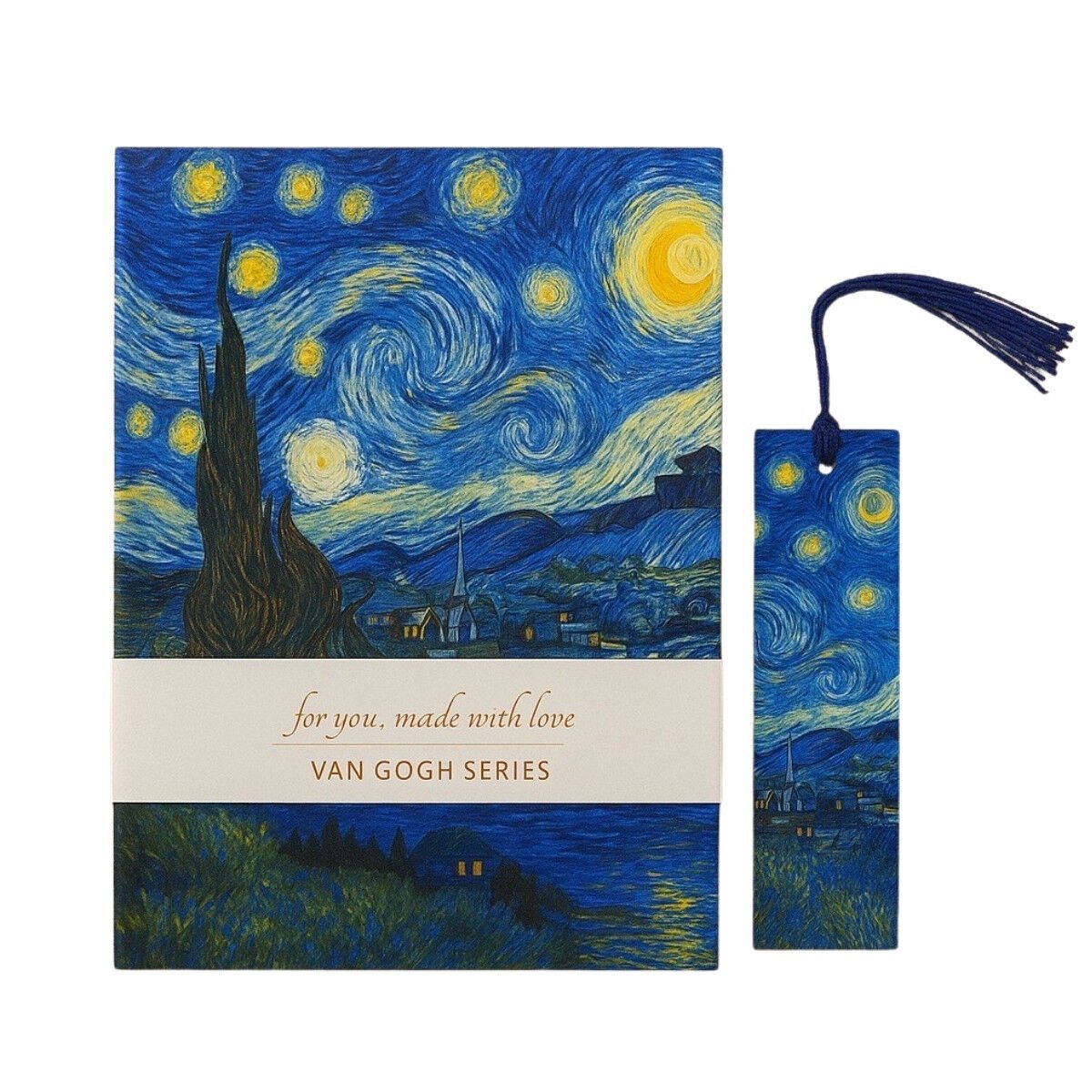 Yıldız Van Gogh Sert Kapak Ayraçlı Defter 14x20cm 96yp Çizgisiz Yıldızlı Geceler 2