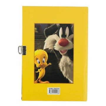 Yıldız Sert Kapak 14x20cm 80yp Kids Seri Hatıra Defteri Çizgili Kilitli Tweety