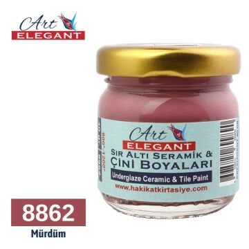 Art Elegant Seramik Ve Çini Boya 40gr 8862 Mürdüm