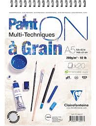 Clairefontaine Paint On A Grain Çok Amaçlı Blok A5 200gr 20yp