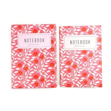 Yıldız Floral Seri İkili Defter Sert Kapak 14x20cm No: 02