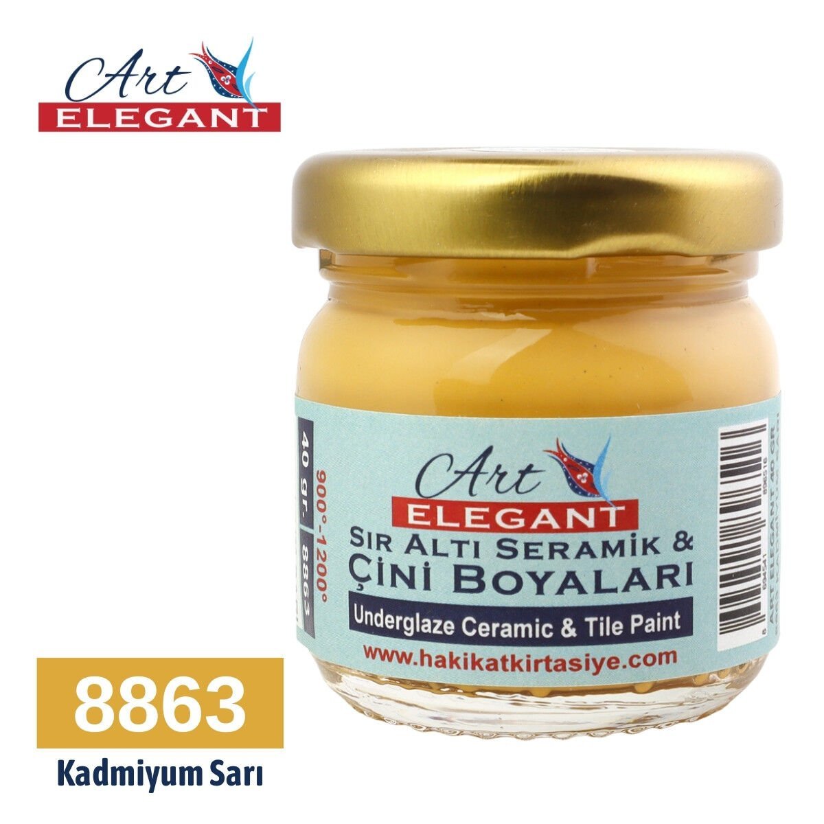 Art Elegant Seramik Ve Çini Boya 40gr 8863 Kadmiyum Sarı
