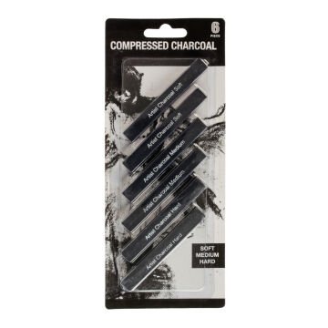 Engross Penart Sıkıştırılmış Kömür Füzen Çubuk Seti 6lı Soft Medium Hard