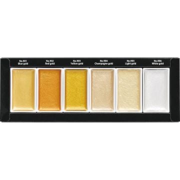Zig Kuretake Gansai Tambi Starry Colors Yaldız Sulu Boya 6 Renk