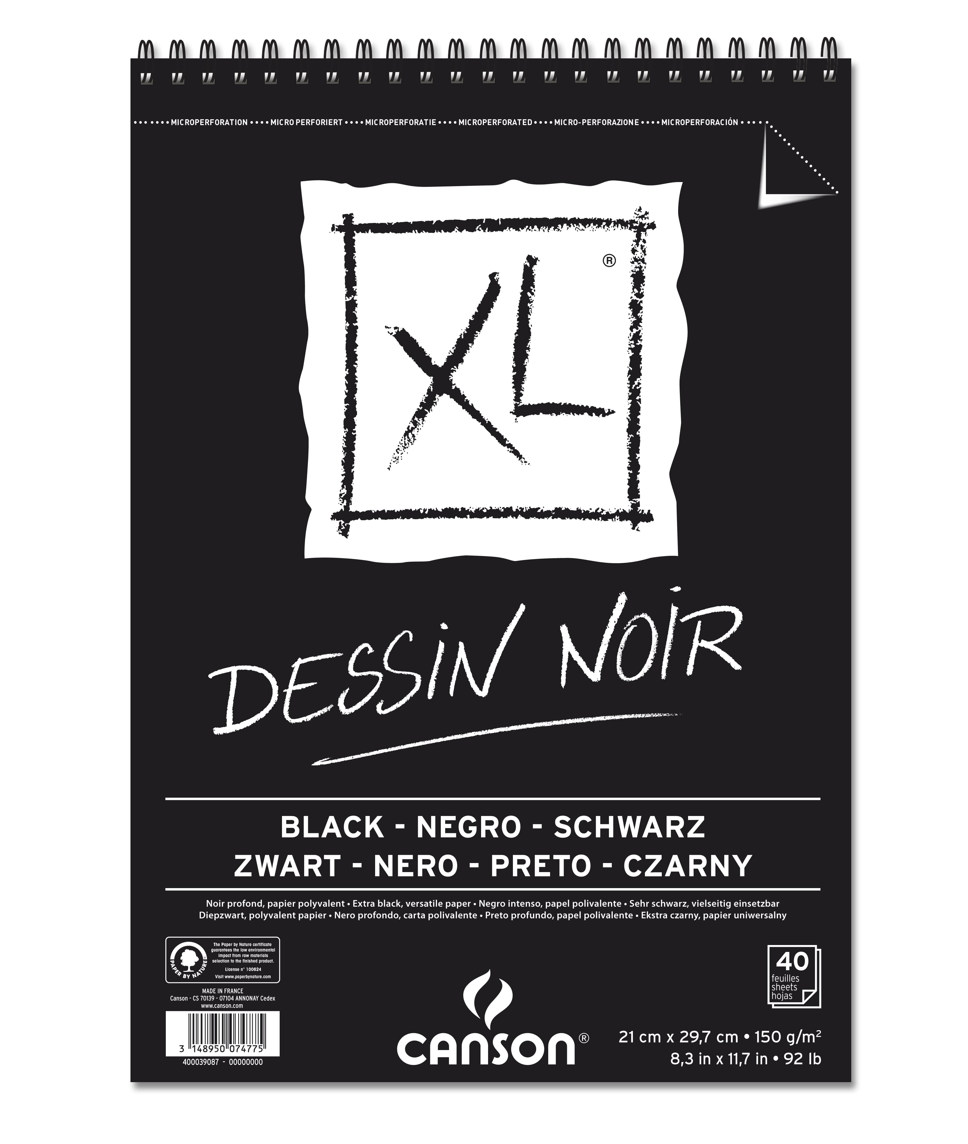 Canson Dessin Noir Siyah Eskiz Defter A4 150gr 40yp