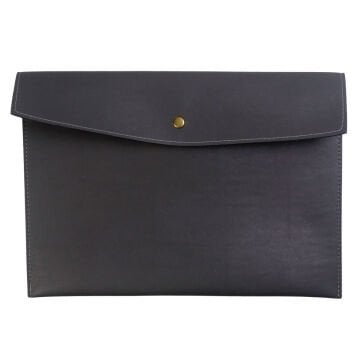 Art Elegant Suni Deri Zarf Dosya A4 Gri