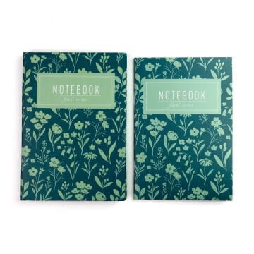 Yıldız Floral Seri İkili Defter Sert Kapak 14x20cm No: 05