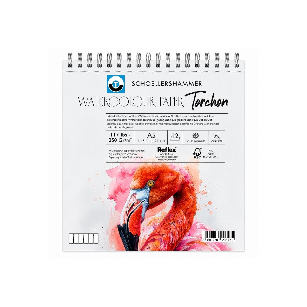 Schoellershammer Torchon Sulu Boya Defteri 250gr A5 12yp