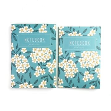 Yıldız Floral Seri İkili Defter Sert Kapak 14x20cm No: 06