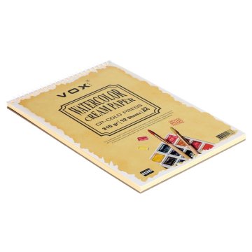 Vox Spiralli Soğuk Baskı Sulu Boya Defteri İvory 12yp 315gr A4