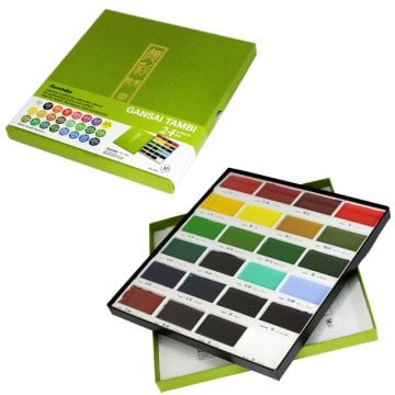 Zig Kuretake Gansai Tambi 24 Renk Tablet Suluboya