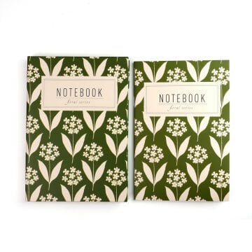 Yıldız Floral Seri İkili Defter Sert Kapak 14x20cm No: 07