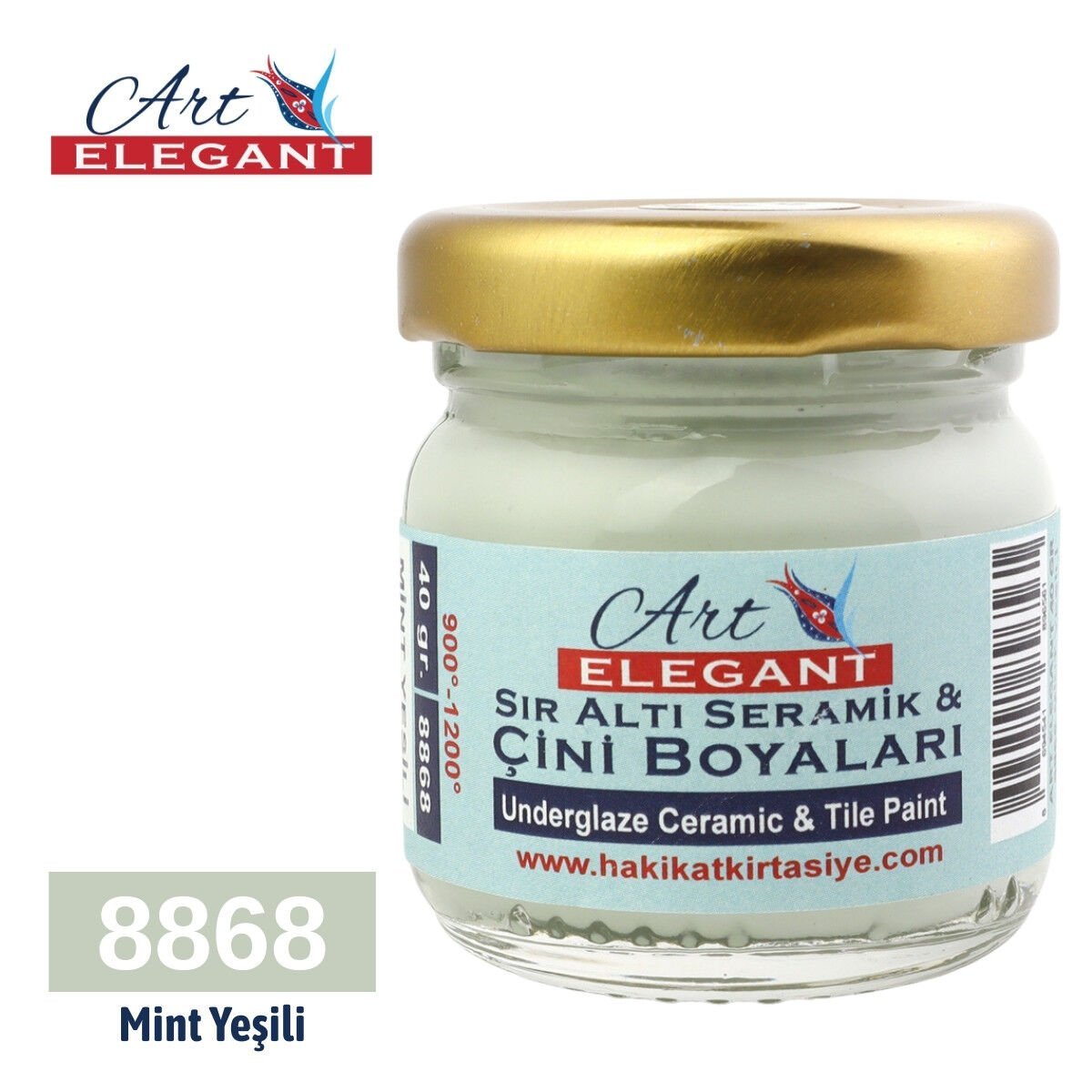 Art Elegant Seramik Ve Çini Boya 40gr 8868 Mint Yeşili