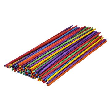 Brons Ahşap Yuvarlak Çubuk Renkli İnce 2x145mm 100lü